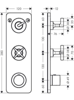 Axor Citterio E termosztát színkészlet dekorlappal 36703000