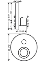 Axor ShowerSelect Round termosztát színkészlet 36722000
