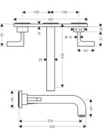 Axor Citterio 3-lyukú fordítókaros mosdócsaptelep színkészlet 39148000