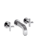 Axor Citterio 3-lyukú mosdócsaptelep falsík alatti szereléshez, 162 mm-es kifolyóval, keresztfogantyúkkal 39313000