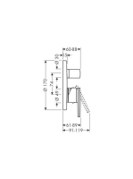 Axor Citterio kádcsaptelep színkészlet biztonsági kombinációval 39457000