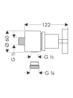 Axor Citterio Fixfit Stop elzárószelep keresztfogantyúval 39883000