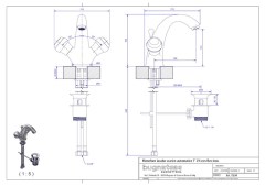 Bugnatese Axo 634 - mosdócsaptelep leeresztővel
