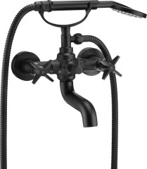 Deante Temisto falra szerelhető kádtöltő csaptelep zuhanyszettel 