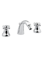 Bugnatese Old 800 3-lyukas bidé csaptelep leeresztővel, bronz 025BR