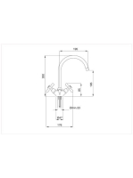 Bugnatese Old' 800 magasított mosdócsaptelep leeresztővel, arany 039DO