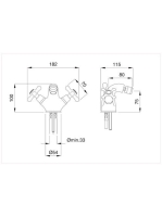 Bugnatese Old 800 bidé csaptelep leeresztővel, króm/arany 044CRDO