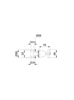 Bugnatese Old 800 csempeszelep 3/4" csatlakozással, bronz 062BR