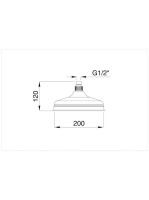 Bugnatese Wellness klasszikus fejzuhany, szálcsiszolt nikkel 19116NS