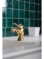 Bugnatese Lem mosdócsaptelep leeresztővel, króm/arany 1913CRDO