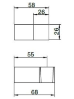 Bugnatese Wellness zuhanytartó szögletes, matt fekete 19141NE