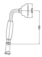 Bugnatese Oxford kézizuhany, matt fehér 19151BI