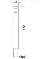 Bugnatese Tetris kézizuhany, matt fehér 19163BI