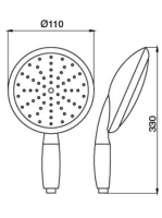 Bugnatese Mini Flap kézizuhany, króm 19171CR