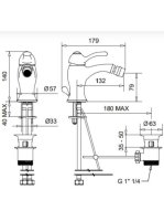 Bugnatese Lem bidé csaptelep leeresztővel, króm 1923CR