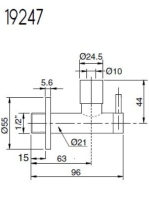 Bugnatese Minimal sarokszelep 1/2-3/8, króm 19247CR