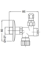 Bugnatese Accessori sarokszelep csuklós szűrővel 1/2-3/8, bronz 19251BR