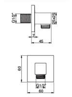 Bugnatese Wellness zuhanycsatlakozó, szálcsiszolt nikkel 19253NS