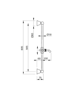 Bugnatese Denver zuhanyrúd szettel, arany 19256DO