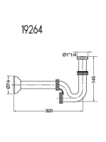 Bugnatese Accessori mosdó szifon, króm 19264CR