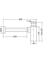 Bugnatese Accessori mosdó szifon, króm 19268CR