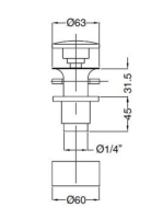 Bugnatese Accessori click-clack leeresztőszelep túlfolyó nélkül, bronz 19287BR