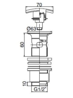 Bugnatese Accessori click-clack leeresztőszelep túlfolyóval, matt fehér 19289BI
