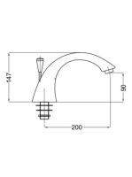 Bugnatese Accessori álló kádkifolyó 20cm, bronz 19303BR