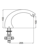Bugnatese Accessori álló kádkifolyó 20,5cm, bronz 19304BR