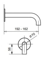Bugnatese Minimal kádkifolyó 19cm, króm 19319CR