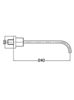 Bugnatese Accessori cascade kádkifolyó 24cm, króm 19321CR