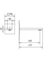 Bugnatese Tetris kádkifolyó 15,5cm, króm 19327CR