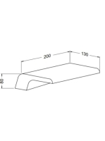 Bugnatese Cascade álló kádkifolyó 13cm, króm 19329CR