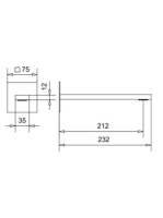 Bugnatese Tetris kádkifolyó 21cm, szálcsiszolt nikkel 19330NS