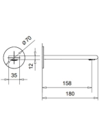 Bugnatese Simple kádkifolyó 15,5cm, króm 19348CR