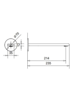 Bugnatese Simple kádkifolyó 21cm, matt fekete 19366NE