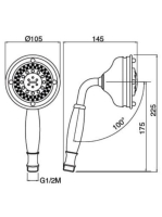 Bugnatese Wellness kézizuhany, arany 19381DO