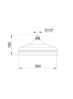 Bugnatese Wellness klasszikus fejzuhany 30cm, bronz 19416BR