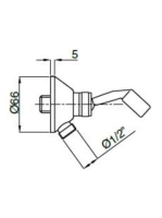 Bugnatese Wellness zuhanytartó gégecsőcsatlakozóval, bronz 19431BR