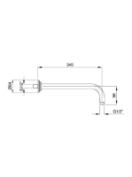 Bugnatese Olympia zuhanykar, szálcsiszolt nikkel 19479NS