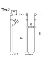 Bugnatese Piantane csapteleptartó állvány összekötővel, króm 19642CR