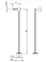 Bugnatese Olympia csapteleptartó állvány zuhanytartóval, bronz 19644BR