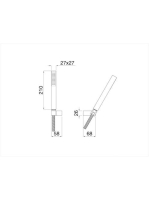 Bugnatese Tetris zuhanyszett, matt fehér 19710BI