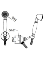 Bugnatese Wellness zuhanyszett, bronz 19712BR