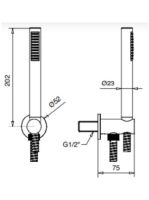 Bugnatese Rodos zuhanyszett, szálcsiszolt nikkel 19717NS