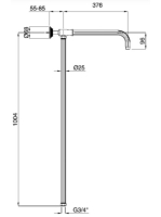 Bugnatese Olympia zuhanyrúd, arany 19719DO