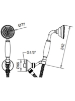 Bugnatese Wellness zuhanyszett fali csatlakozással, szálcsiszolt nikkel 19720NS