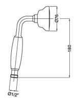 Bugnatese Wellness kézizuhany, matt fekete 19743NE