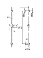 Bugnatese Kobuk zuhanyrúd, matt fehér 19760BI