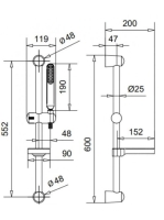 Bugnatese Venus zuhanyrúd szettel, króm 19767CR